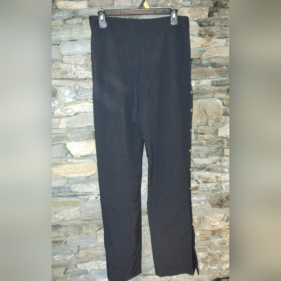 Romeo And Juliet Couture Black Button-Detail Women's Pants - Picture 7 of 9